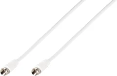 Vivanco antene\, SAT priključni kabel [1x moški konektor F - 1x moški konektor F] 3.00 m 90 dB zaščita iz folije\, pletena zaščita bela
