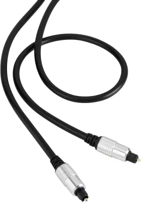 Toslink digital audio kabel [1x moški konektor Toslink (ODT) - 1x moški konektor Toslink (ODT)] 1.5 m črna super mehki plašč SpeaKa Professional