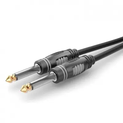 Sommer Cable HBA-6M-0300 klinker avdio priključni kabel [1x klinken vtič 6.3 mm (mono) - 1x klinken vtič 6.3 mm (mono)] 3.00 m črna