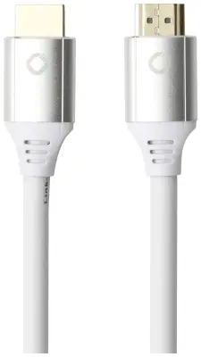 Oehlbach HDMI priključni kabel HDMI-A  vtič\, HDMI-A  vtič 5.00 m bela D1C92497 #####8K UHD\, pozlačeni konektorji HDMI kabel