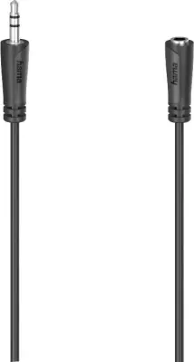Hama 00205121 klinker avdio podaljšek [1x VB vtič - 1x priključna doza za 3\,5 mm banana moški konektor] 5 m črna