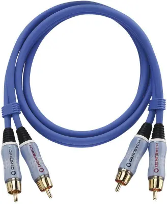 cinch avdio priključni kabel [2x moški cinch konektor - 2x moški cinch konektor] 5.00 m modra pozlačeni konektorji Oehlbach BEAT!