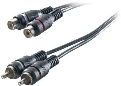 SpeaKa Professional SP-1300380 cinch avdio podaljšek [2x moški cinch konektor - 2x ženski cinch konektor] 3.00 m črna
