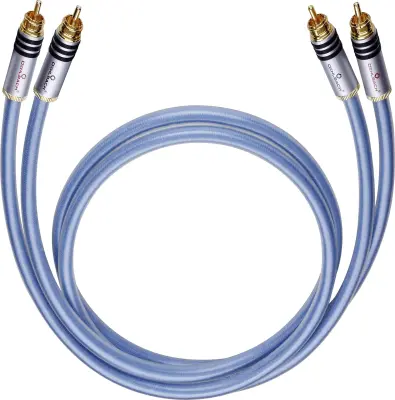 cinch avdio priključni kabel [2x moški cinch konektor - 2x moški cinch konektor] 0.50 m modra pozlačeni konektorji Oehlbach XXL® Series 2