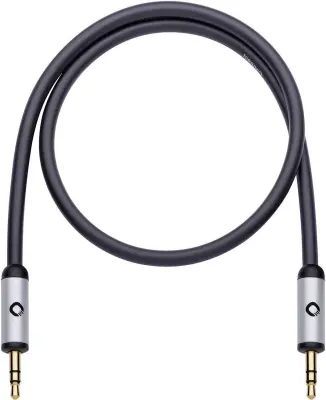 klinker avdio kabel [1x 3,5mm banana moški konektor - 1x 3,5mm banana moški konektor] 5 m črna pozlačeni konektorji Oehlbach i-Connect J-35