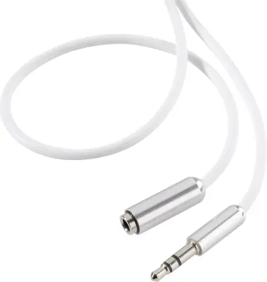 SpeaKa Professional SP-7870516 klinker avdio podaljšek [1x 3,5mm banana moški konektor - 1x priključna doza za 3,5mm banana moški konektor] 0.5 m bela