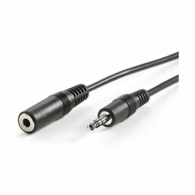 Value 11.99.4355 klinker avdio podaljšek [1x 3\,5 mm banana moški konektor - 1x priključna doza za 3\,5 mm banana moški konektor] 5.00 m črna zaščiten