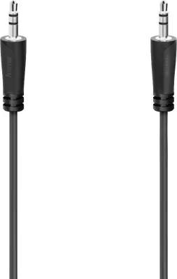 Hama 00205116 klinker avdio priključni kabel [1x 3\,5 mm banana moški konektor - 1x 3\,5 mm banana moški konektor] 5 m črna