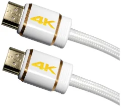 Maxtrack HDMI priključni kabel HDMI-A  vtič\, HDMI-A  vtič 2.00 m bela C 216-2 L Ultra HD (4k) HDMI HDMI kabel