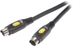 Priključni kabel SpeaKa Professional\, moški S-video konektor/moški S-video k.\, črn\, 2 m 50018