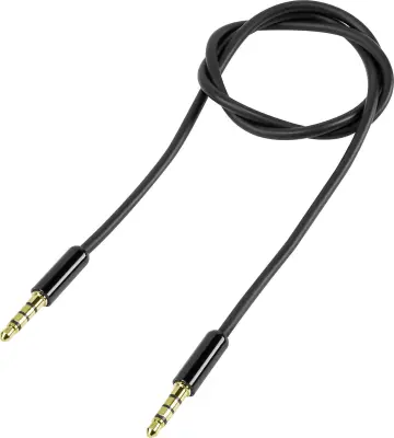 SpeaKa Professional SP-7870120 klinker avdio kabel [1x 3,5mm banana moški konektor - 1x 3,5mm banana moški konektor] 1 m črna super mehki plašč, pozla