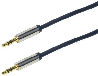 LogiLink CA10150 klinker avdio priključni kabel  1.50 m temno modra (mat)