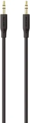 Belkin F3Y117bt1M klinker avdio kabel [1x 3,5mm banana moški konektor - 1x 3,5mm banana moški konektor] 1.00 m črna pozlačeni konektorji