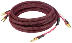 Dynavox 207298  avdio priključni kabel [2x banana moški konektor - 2x banana moški konektor] 3 m črna/rdeča