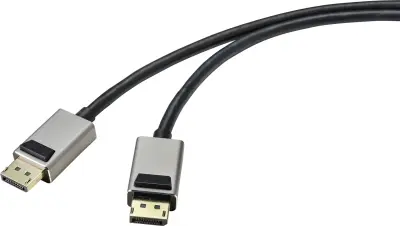 SpeaKa Professional DisplayPort priključni kabel DisplayPort  vtič\, DisplayPort  vtič 1.00 m črna SP-9510448 #####8K UHD DisplayPort kabel