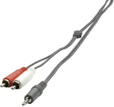 SpeaKa Professional SP-1300360 cinch / klinker avdio priključni kabel [2x moški cinch konektor - 1x 3\,5 mm banana moški konektor] 2.00 m črna