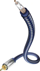 Inakustik 00408021 cinch avdio priključni kabel [1x moški cinch konektor - 1x moški cinch konektor] 2.00 m modra\, siva pozlačeni konektorji