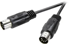 SpeaKa Professional SP-7870236 DIN priključek avdio priključni kabel [1x 5-polni diodni moški konektor (DIN) - 1x 5-polni diodni moški konektor (DIN)] 1.50 m črna