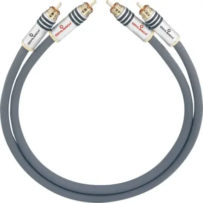 cinch avdio priključni kabel [2x moški cinch konektor - 2x moški cinch konektor] 1.50 m antracitna pozlačeni konektorji Oehlbach NF 14 MASTER