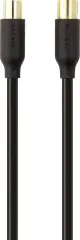 Belkin antene\, SAT priključni kabel [1x 75 Ω antenski moški konektor - 1x 75 Ω antenski ženski konektor] 2.00 m 78 dB pozlačeni konektorji črna