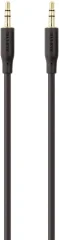 Belkin F3Y117bt2M klinker avdio kabel [1x 3,5mm banana moški konektor - 1x 3,5mm banana moški konektor] 2.00 m črna pozlačeni konektorji
