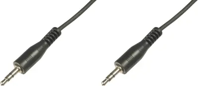 Klinken avdio priključni kabel [1x klinken vtič 3.5 mm - 1x klinken vtič 3.5 mm] 2.50 m črne barve