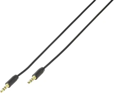 Vivanco 38767 klinker avdio priključni kabel [1x 3\,5 mm banana moški konektor - 1x 3\,5 mm banana moški konektor] 1.00 m črna