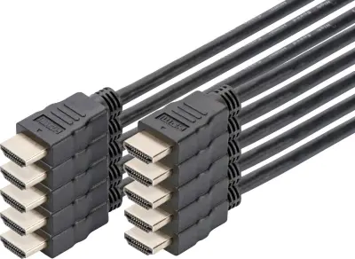 Digitus HDMI priključni kabel HDMI-A  vtič\, HDMI-A  vtič 2.00 m črna AK-990920-020-S #####4K UHD\, avdio povratni kanal HDMI kabel