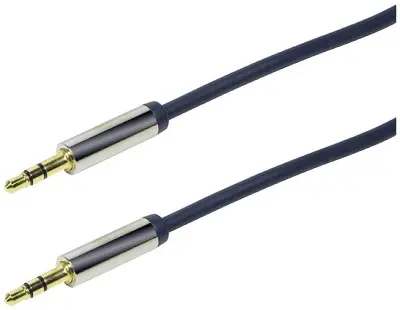 LogiLink CA10030 klinker avdio priključni kabel  0.30 m temno modra (mat)