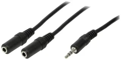 LogiLink CA1046 klinker avdio priključni kabel  0.20 m črna (mat)