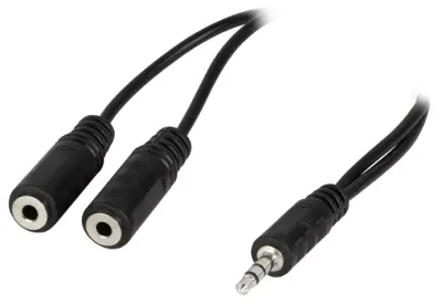 LogiLink CA1046 klinker avdio priključni kabel  0.20 m črna (mat)