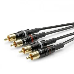Sommer Cable HBP-C2-0150 klinker / cinch avdio priključni kabel [2x  - 2x moški cinch konektor] 1.50 m črna