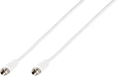 Vivanco antene\, SAT priključni kabel [1x moški konektor F - 1x moški konektor F] 10.00 m 90 dB zaščita iz folije\, pletena zaščita bela