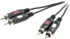 SpeaKa Professional SP-7869764 cinch avdio priključni kabel [2x moški cinch konektor - 2x moški cinch konektor] 1.50 m črna