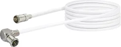 Priključni kabel za antene[1x F-Quick vtič - 1x Mini-DAT-vtič] 3 m 90 dB bele barve Schwaiger