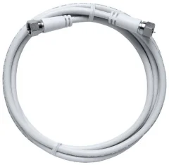 SAT priključni kabel Axing [1x F-vtič - 1x F-vtič 2 m 85 dB bel