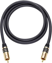 cinch avdio priključni kabel [1x moški cinch konektor - 1x moški cinch konektor] 1.00 m črna pozlačeni konektorji Oehlbach NF Sub