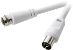 SAT/antenski priključni kabel SpeaKa Professional\, [1x F-vtikač - 1x antenska vtičnica 75]\, 3 m\, 90 dB\, bela
