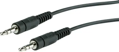 Roline 11.09.4503 klinker avdio priključni kabel [1x 3\,5 mm banana moški konektor - 1x 3\,5 mm banana moški konektor] 3.00 m črna zaščiten