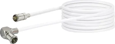 Priključni kabel za antene[1x F-Quick vtič - 1x Mini-DAT-vtič] 9 m 90 dB bele barve Schwaiger
