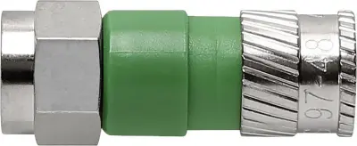 Stiskanje F priključka  Premer kabla: 4.9 mm