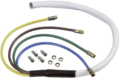SAT priključni kabel Wittenberg Antennen\, [4x F-vtikač - 1x F-vtikač]\, 16 m\, 100 dB\, bela
