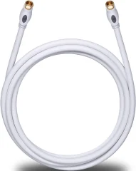 SAT Priključni kabel [1x F-vtič - 1x F-vtič] 7.50 m 120 dB pozlačeni kontakti bela Oehlbach Transmission Plus S
