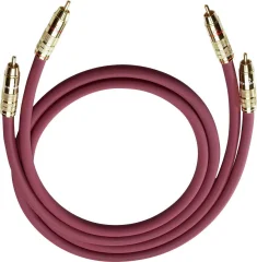 cinch avdio priključni kabel [2x moški cinch konektor - 2x moški cinch konektor] 0.70 m bordo rdeča pozlačeni konektorji Oehlbach NF 214 Master