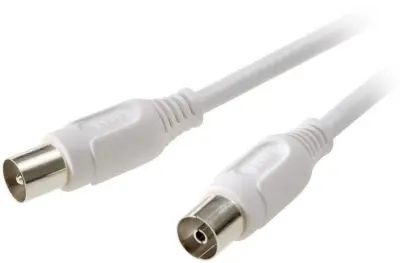 Antenski priključni kabel [1x antenski vtikač 75 - 1x antenski vtičnica 75 ] 10.00 m 90 dB bel SpeaKa Professional