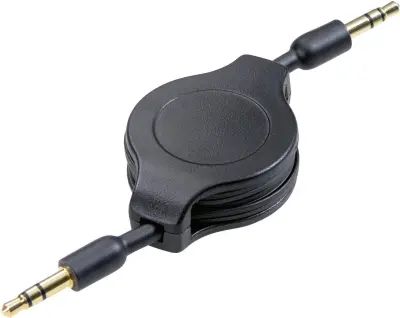 SpeaKa Professional SP-7869796 klinker avdio kabel [1x 3,5mm banana moški konektor - 1x 3,5mm banana moški konektor] 1.1 m črna z navijalom, pozlačeni