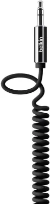 Belkin AV10126cw06-BLK klinker avdio priključni kabel [1x 3\,5 mm banana moški konektor - 1x 3\,5 mm banana moški konektor] 1.80 m črna spiralni kabel