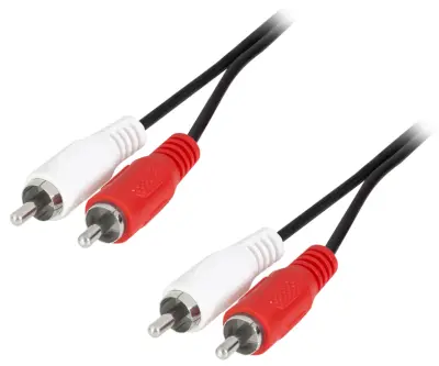 LogiLink CA1039 cinch avdio priključni kabel  2.50 m črna (mat)