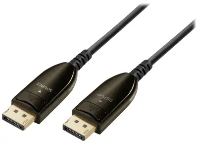 Maxtrack DisplayPort / steklena vlakna priključni kabel DisplayPort  vtič\, DisplayPort  vtič 15.00 m črna C 509-15 ML #####8K UHD DisplayPort kabel