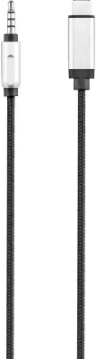 Renkforce RF-3432030 USB / klinker avdio priključni kabel [1x moški konektor USB-C® - 1x 3\,5 mm banana moški konektor] 1.20 m črna aluminijasti vtič